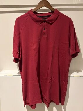 Banana Republic Red Short Sleeve Polo Shirt XXL
